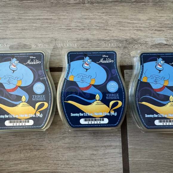 Scentsy Other - 3 Scentsy DISNEY Aladdin Genie THREE WISHES Wax Bars ~ NEW